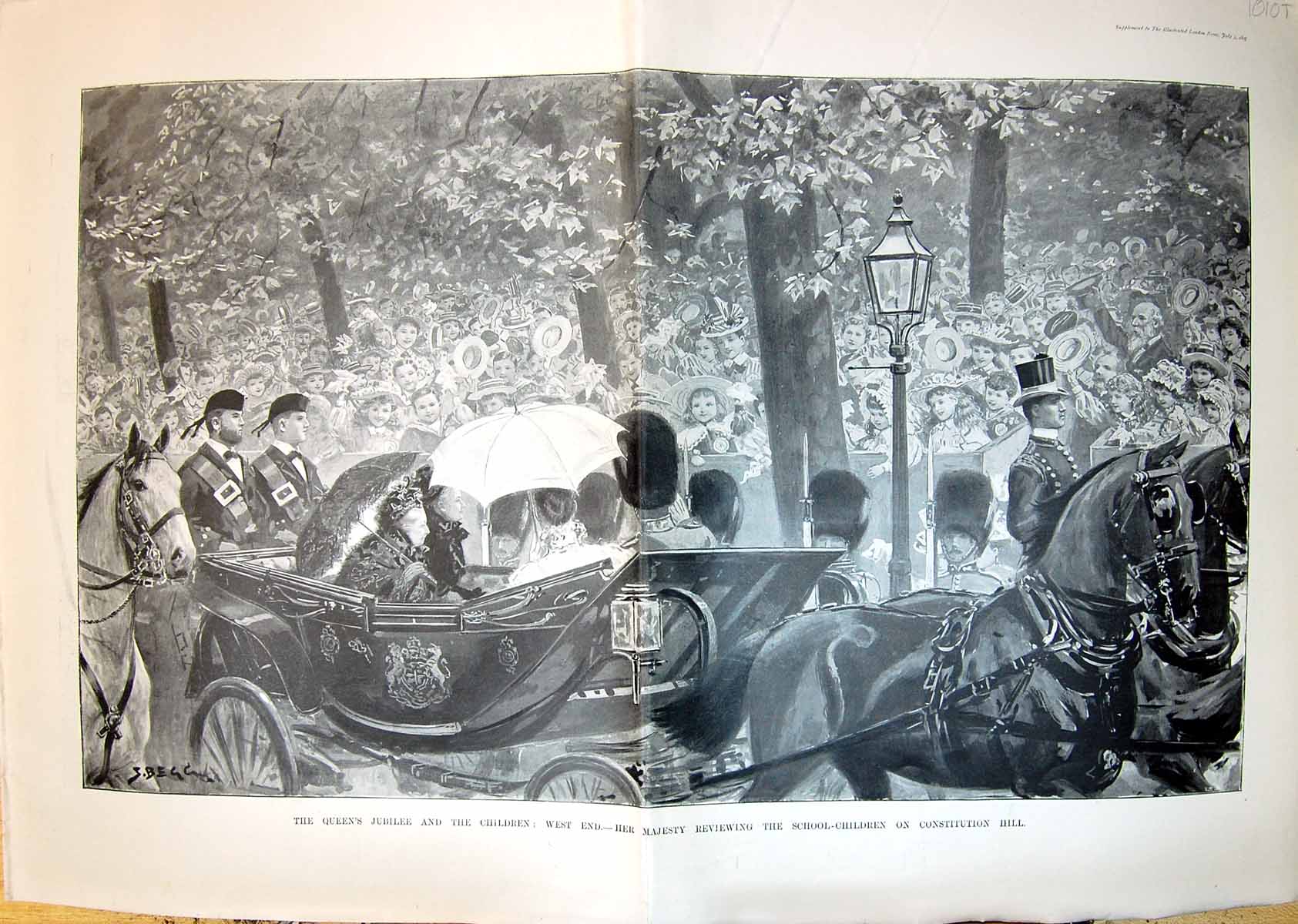 Old 1897 Naval Review Ships Spithead Queen Jubilee Children Constitut 19th