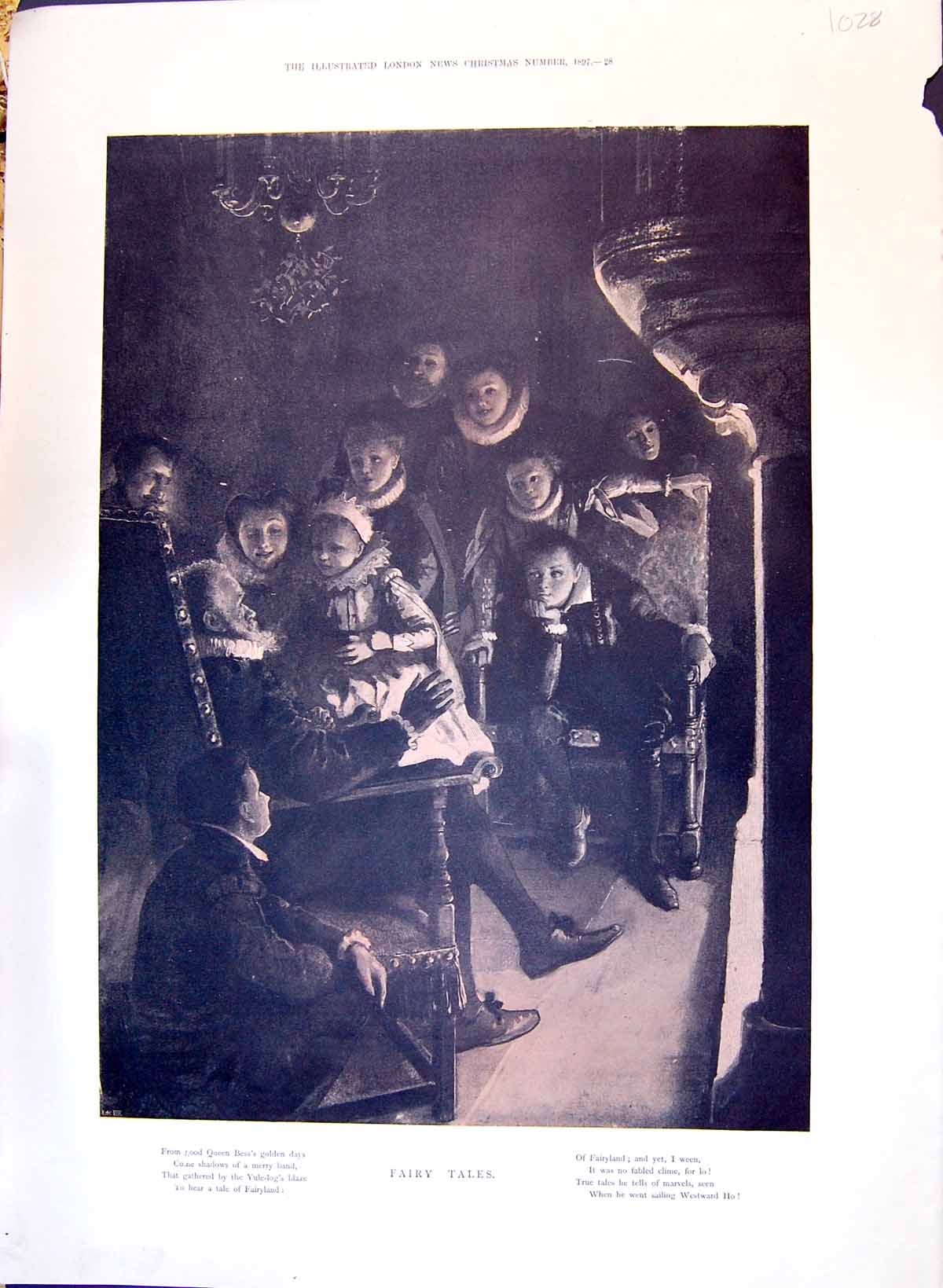 Antique Old Print 1897 Fairy Tales Children Story Uncle Billy Travelling Man