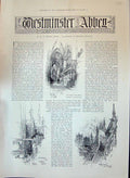 Old 1897 Westminster Abbey Tomb King Sebert Deanery Jerusalem Chamber 19th