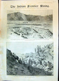 Old 1897 Indian Frontier Rising Mohmand Field Force Camp Uchajawar Na 19th
