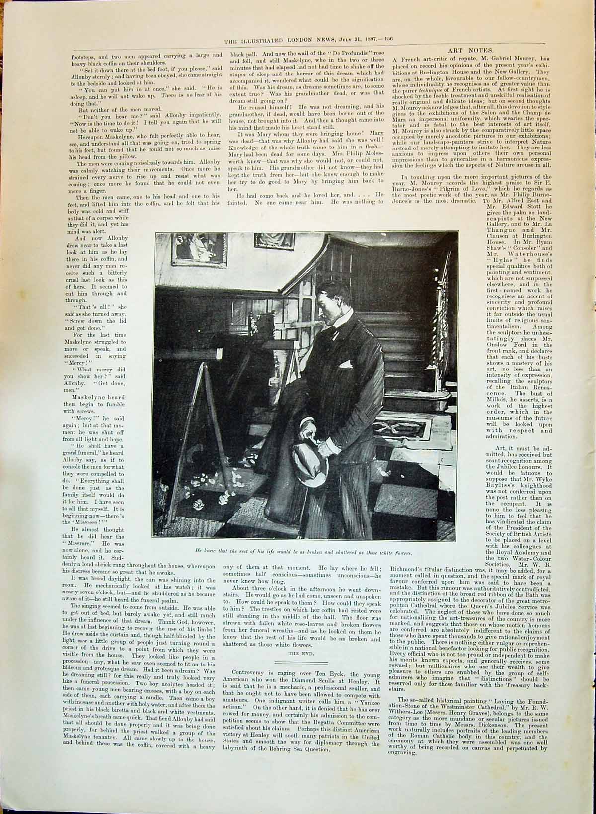 Antique Print 1897 Queen Sheffield Commemoration Plate Gsmith Silversmith 19th