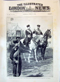 Old Print 1897 German Emperor Russia Military Manoeuvres Krasnoe Selo Si 19th