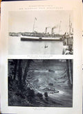 Antique Print 1897 Klondike GMiners Victoria Ship Yukon River German Empero