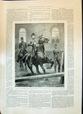 Original Old Antique Print 1897 Captain Siers Horses Portrait Hall Caine Writer