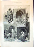 Old Print 1897 Prison Tangier Prisoner Irons Moorish Sier Guard Room Mon 19th