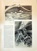 Old 1897 Flanagan Ships Stormy Sea Stephen Crane Illustration Montbar Victorian