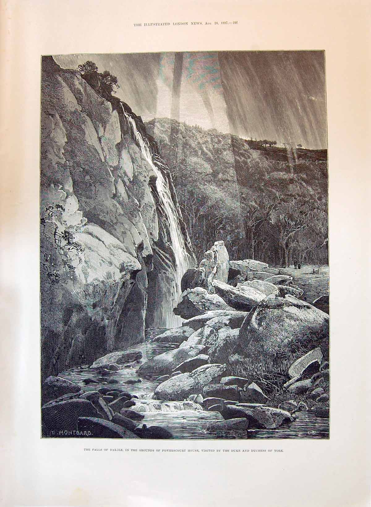 Old 1897 Falls Dargle Powerscourt House Fort Jamrud Khyber Fort Kohat Victorian