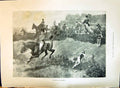 Old 1897 Fox Cub Hunting Shires Sport Horses Dogs German Emperor Koro Victorian