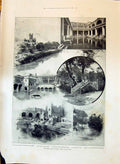 Old 1897 Bath Abbey Roman Bath Catherine'S Court Mineral Spring Lindl Victorian