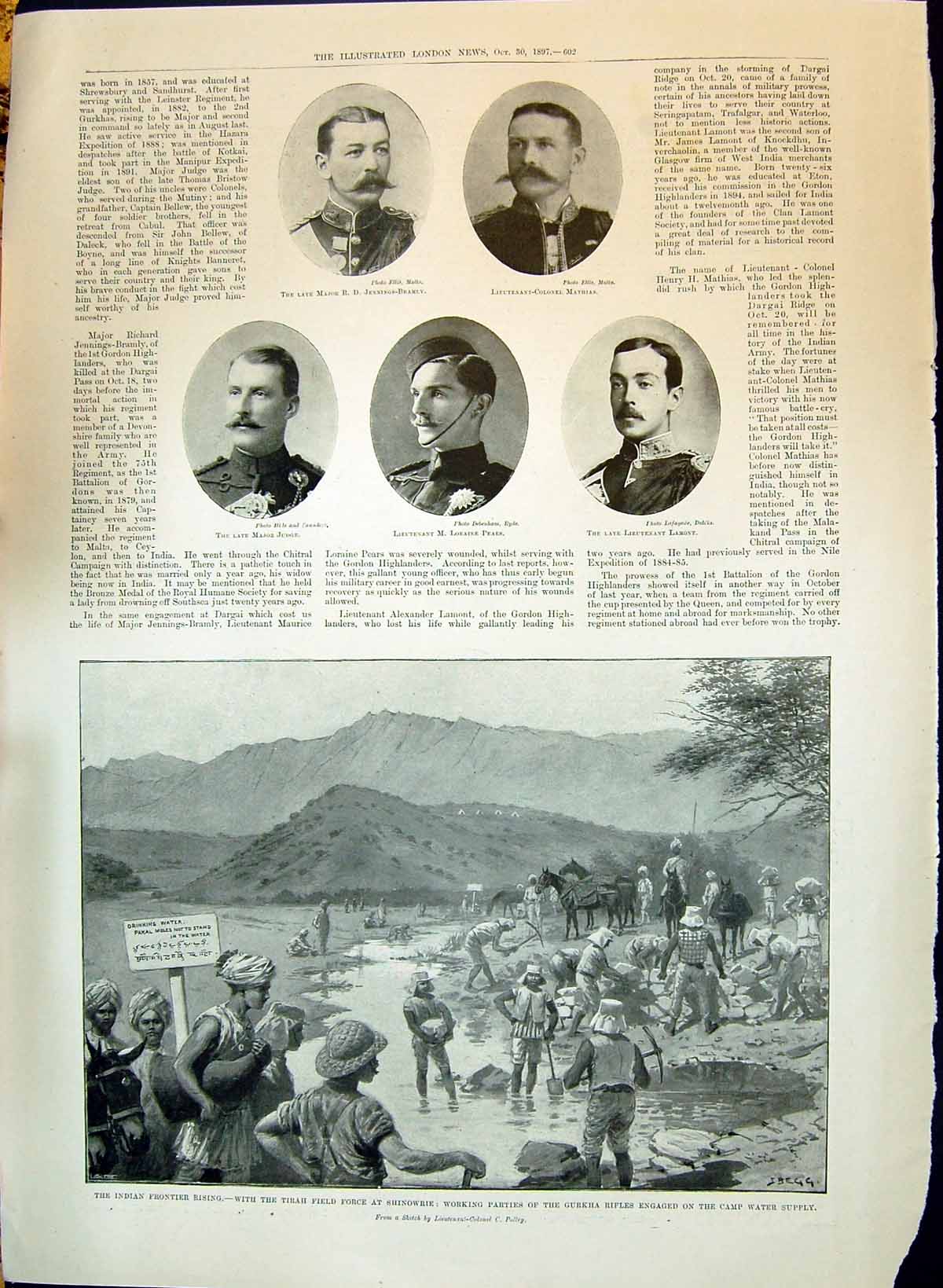 Old 1897 Jennings-Bramly Mathias Judge Pears Lamont War Men India Tir Victorian
