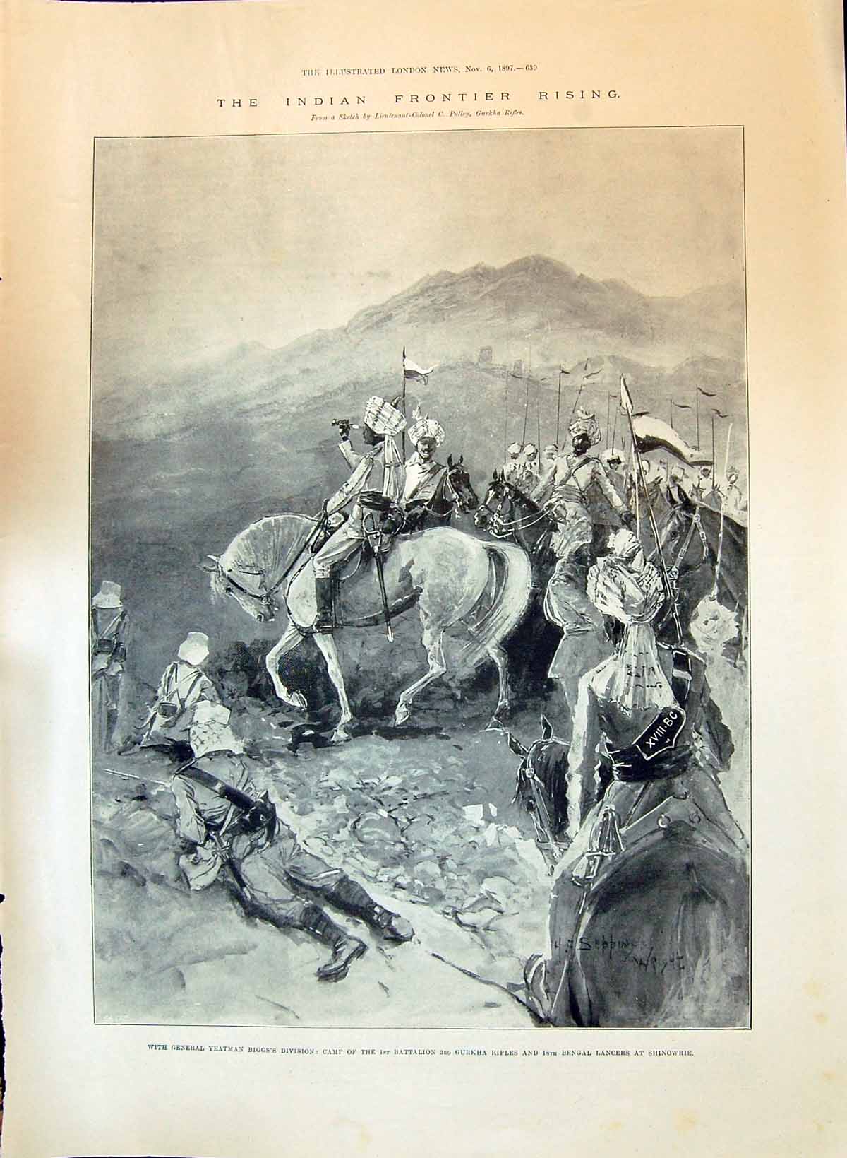 Old 1897 Indian War Yeatman Biggs Gurkha Bengal Shinowrie Rosmead Geo Victorian