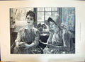 Old 1897 Beautiful Woman Reading Letter Pigeon Middlesex Medcalf Evan Victorian