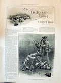 Old Print 1897 Brothers Grave Baring Gould Dead Man Story Rifle Wal Paget 19th