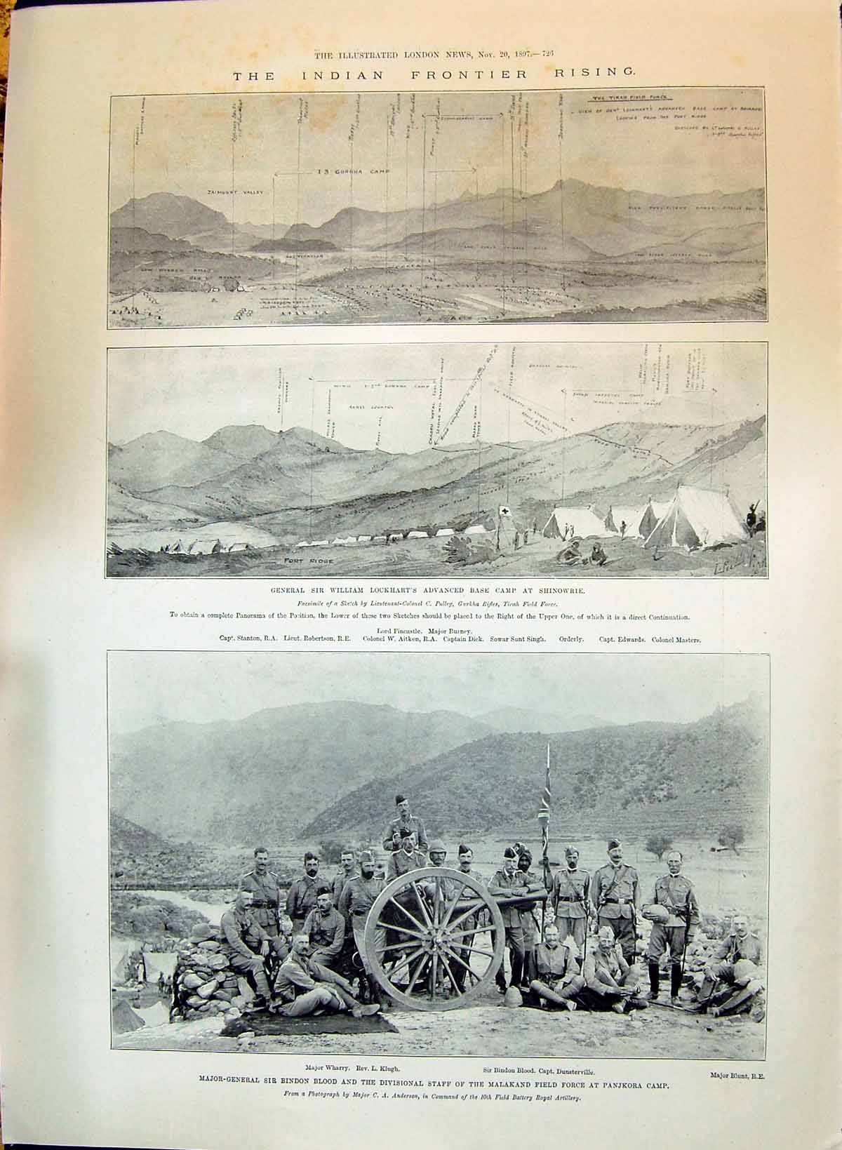 Old 1897 Indian Frontier Lockhart Shinowrie Blood Panjkora Klugh Sing Victorian