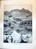 Old 1897 Indian Frontier Fight Chagru Kotal Camp Shinowrie Sadda Kurr Victorian