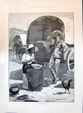 Old 1897 South Africa Idyll Smoking Caravan Lady Dinner George Soper Victorian