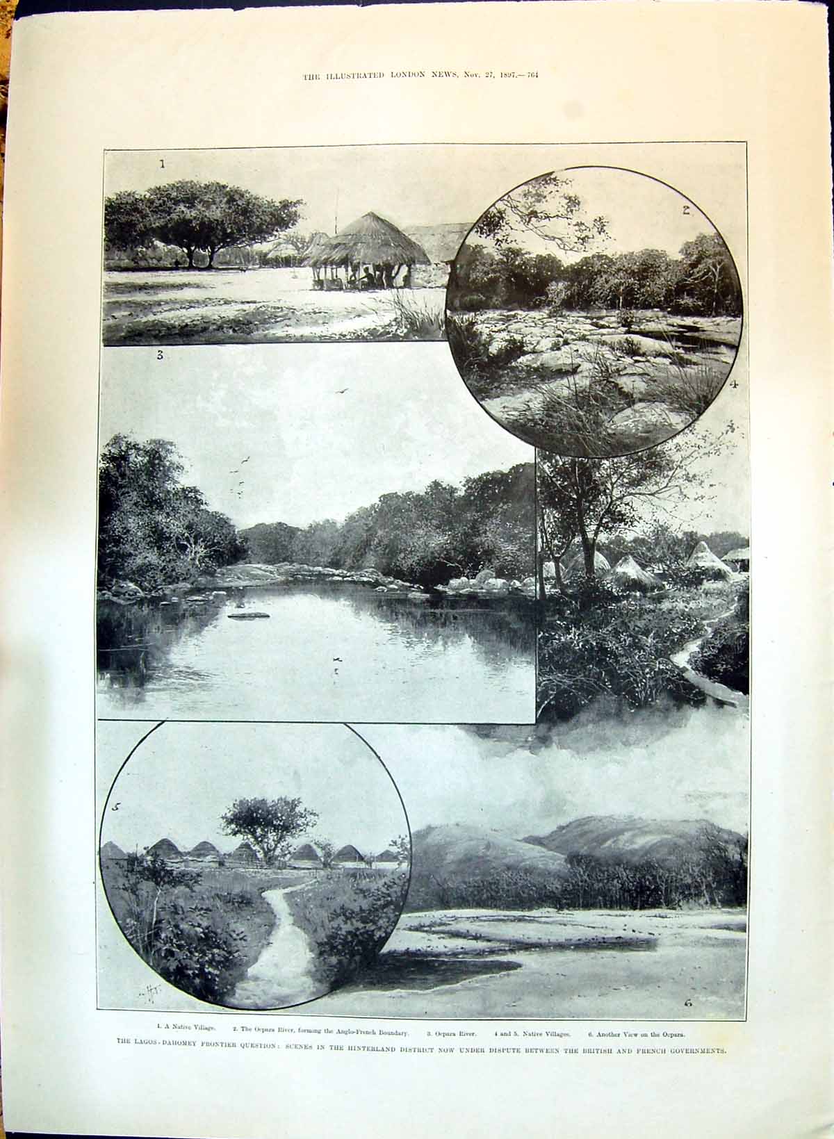Old 1897 Lagos Dahomey Oepara River Hinterland Indian Frontier Sempag Victorian