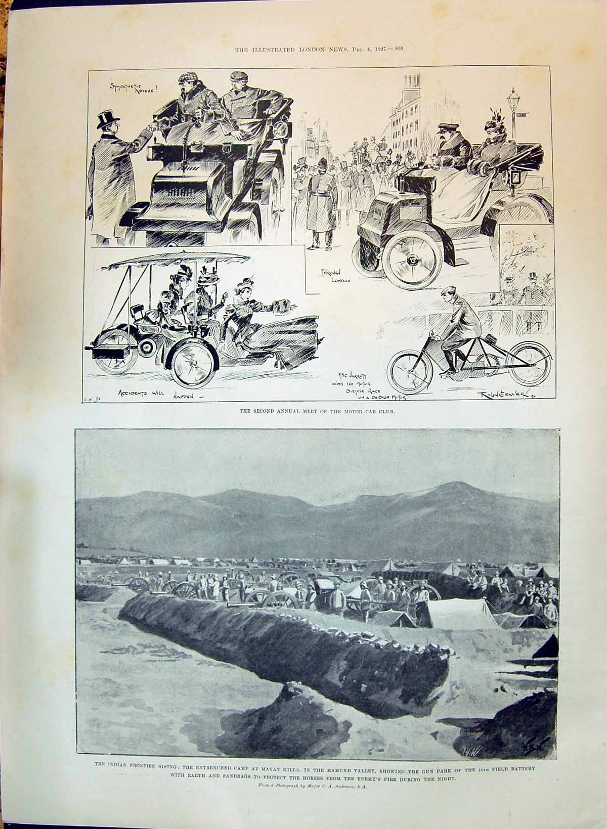 Old 1897 Motor Car Club London Jarrott India Mayat Killa Mamund Wren Victorian