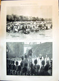 Old 1897 Indian War Mohmand Field Camp Patiala Fusiliers Paul'S Hecki Victorian
