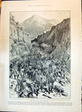 Old 1897 Indian Frontier Saran Sar Northamptons Nullah Man Counting M Victorian