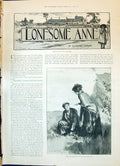 Old Print 1898 Story Illustration Lonesome Anne Romance Algernon Gissing 19th