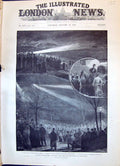 Old 1898 Defence London Night March Guards Volunteers Parliament Hill Victorian