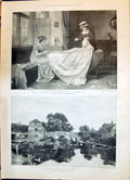Old 1898 Eve Wedding Scene Brandon Bridge River Liddell Laird Dixon N Victorian