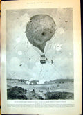 Old 1898 Military Balloon Germany Interbogk Battle Fleurus Rifle Thie Victorian