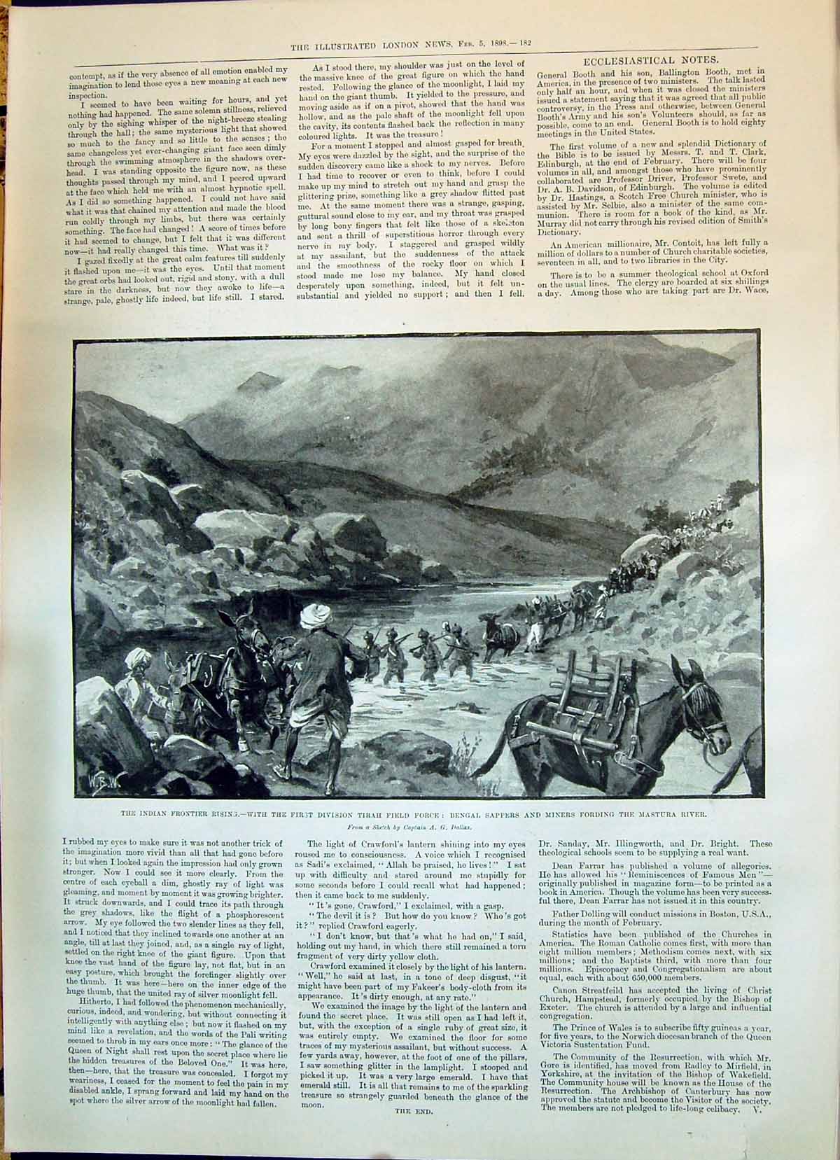 Old 1898 Indian Frontier Rising Tirah Field Force Bengal Sappers Mast Victorian