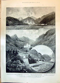 Old 1898 Indian Frontier Rising Khyber Bazar Valley Symons Hart Fort Victorian