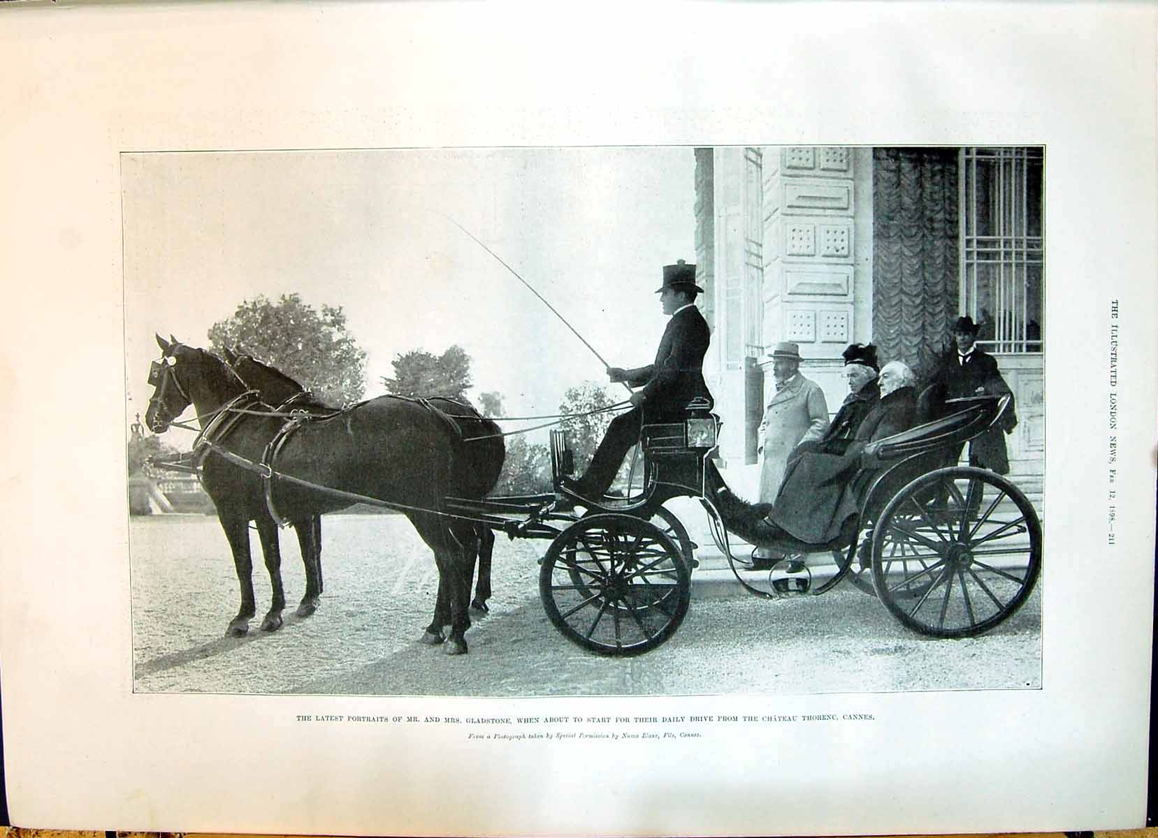 Old 1898 Gladstone Chateau Thorenc Cannes France Eclipse Expedition O Victorian