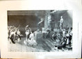 Original Old Antique Print 1898 Scene Festival Flora Ladies Dancing Music 19th