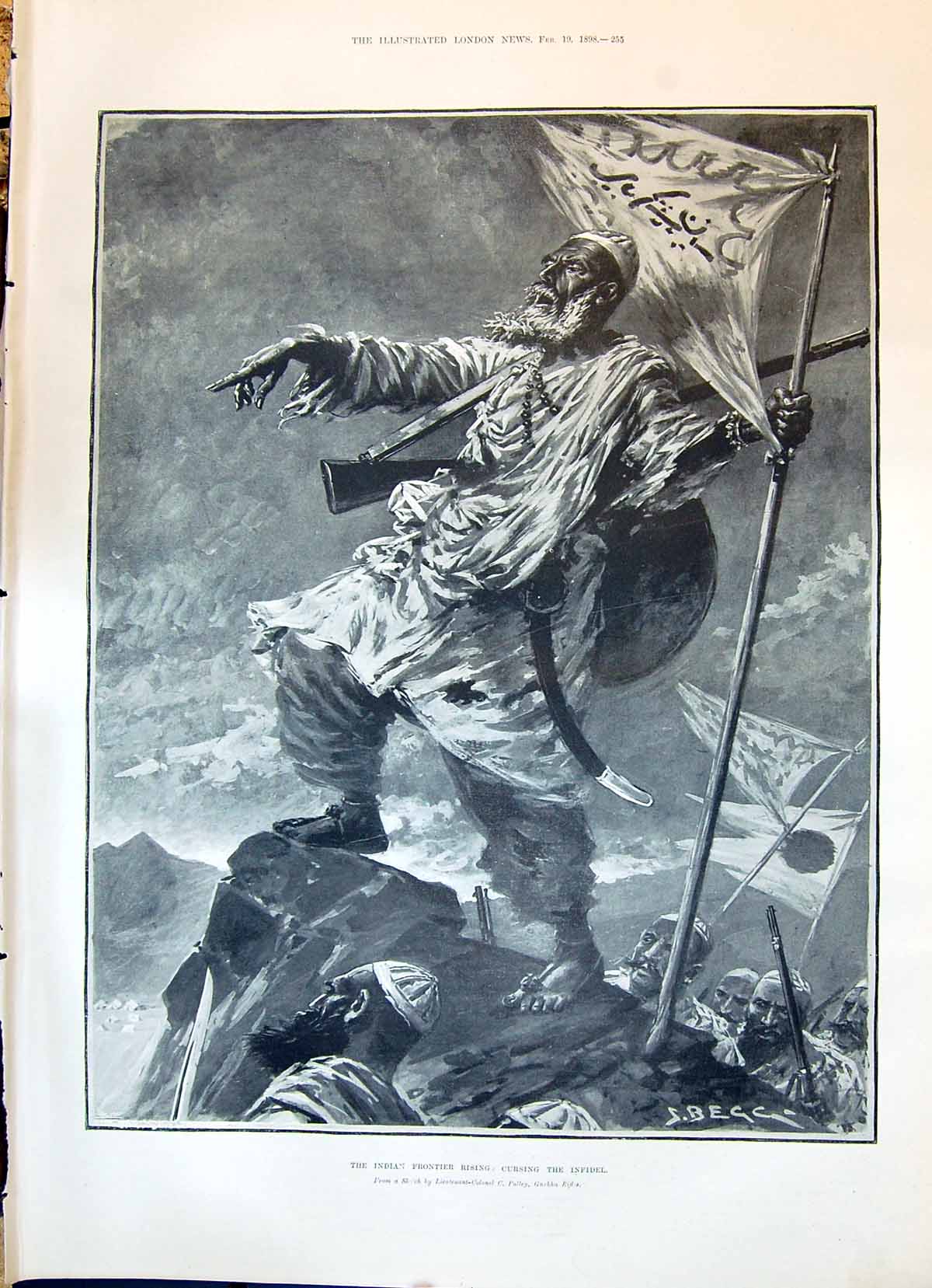 Old 1898 Indian Frontier Rising Cursing Infidel Fitzgerald Molloy Wri Victorian