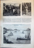 Old Print 1898 Ship Centurion Iphigenia Africa Siers Soudanese Trailleur 19th
