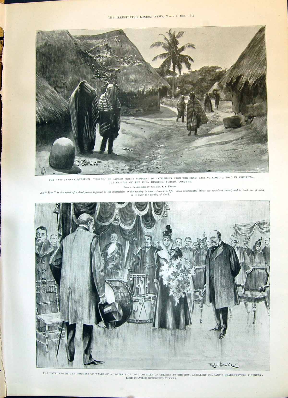 Old 1898 Eguns Sacred Abeokutaegba Yoruba Lord Colville Culross Ladie Victorian