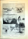 Old 1898 China Yangtse-Kiang Kowloon Hong Kong Hankow Bund Life-Boat Victorian