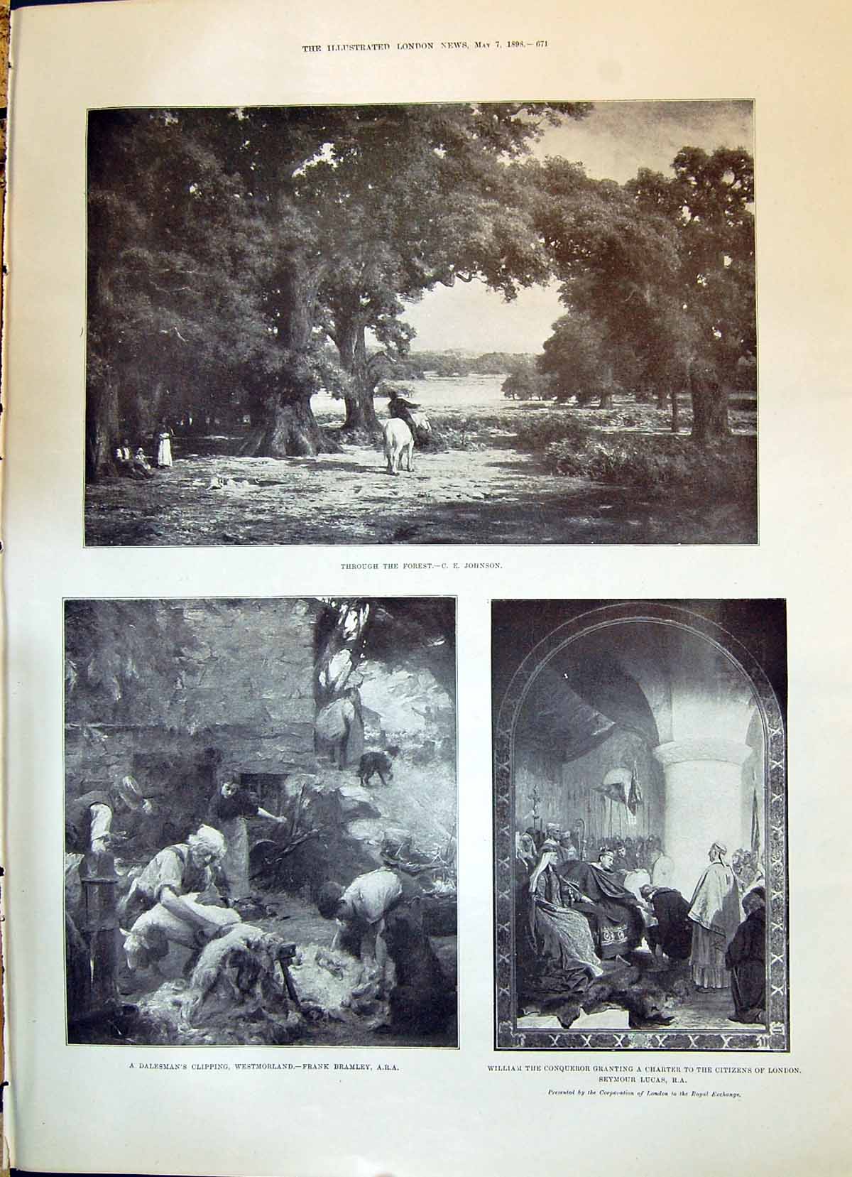 Old 1898 Forest Sheep Clipping Westmorland William Conqueror Lucas Co Victorian