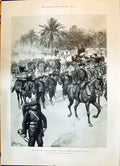 Old Print Queen Victoria Riviera Reviewing Troops Garrison Nice Siers Ho
