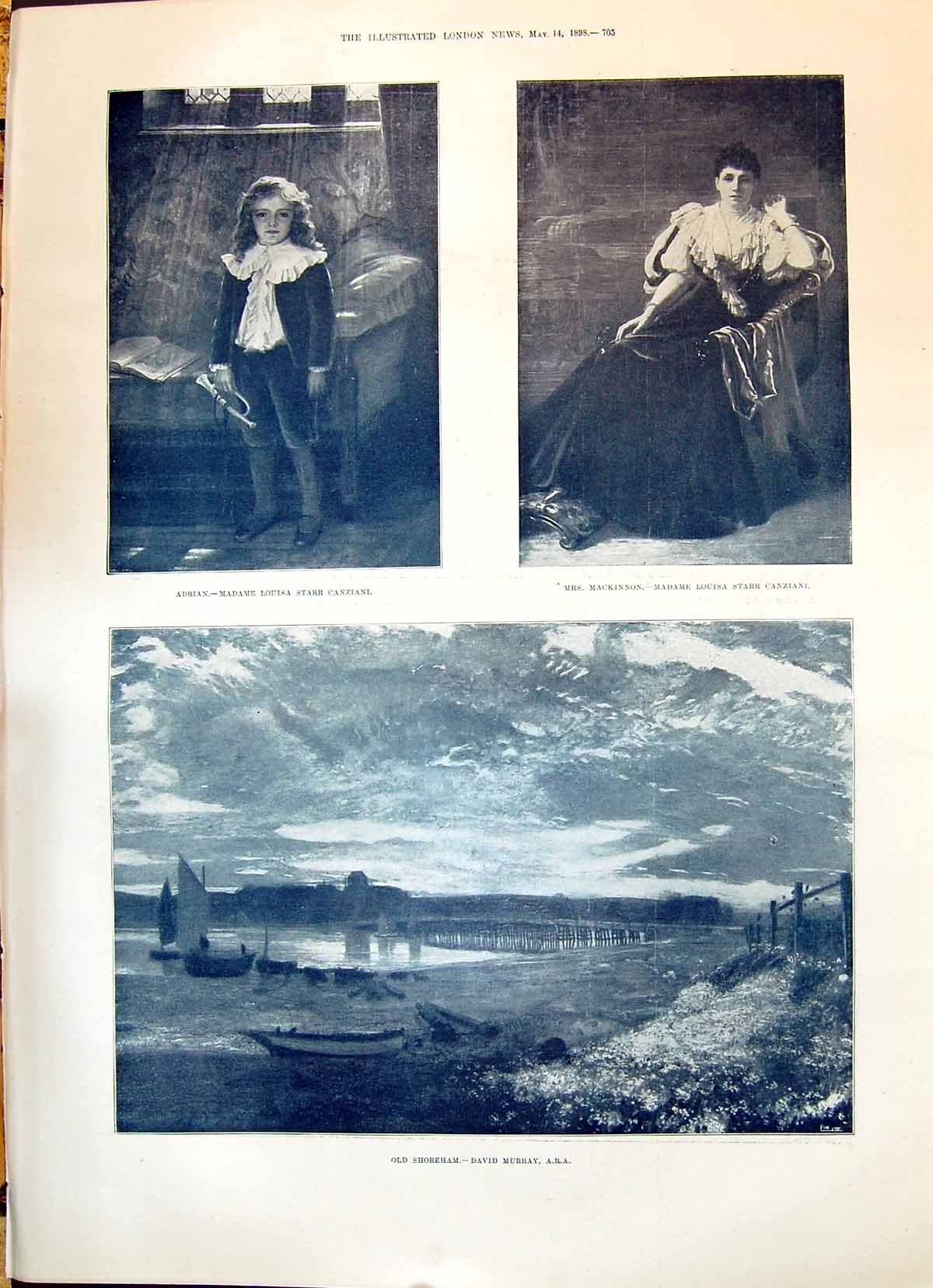 Old 1898 Adrian Mackinnon Shoreham Art Murray Trafalgar Ship Overend Victorian