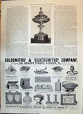 Old Print 1898 Deccan Cup Rifle Association Gsmith Silversmith Company L 19th