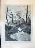Old 1898 Cascade Hawarden Park Montbard Announcement Death Gladstone Victorian