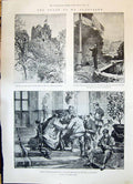 Old 1898 Death Gladstone Hoisitng Flag Half-Mast Castle Hawarden Read Victorian