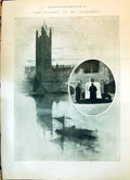 Old 1898 Funeral Gladstone Westminster River Thames Processsion Hawar Victorian