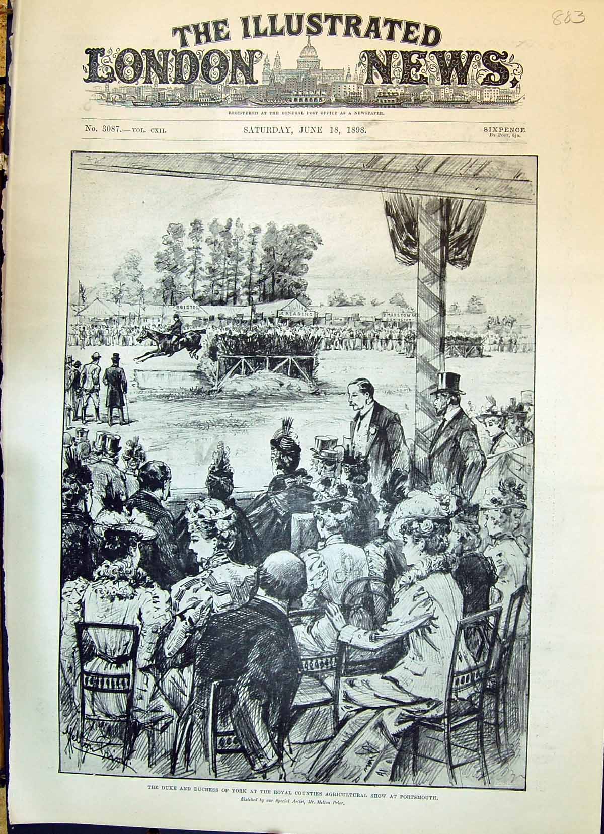 Old 1898 Duke Duchess York Royal Counties Agricultural Show Portsmout Victorian