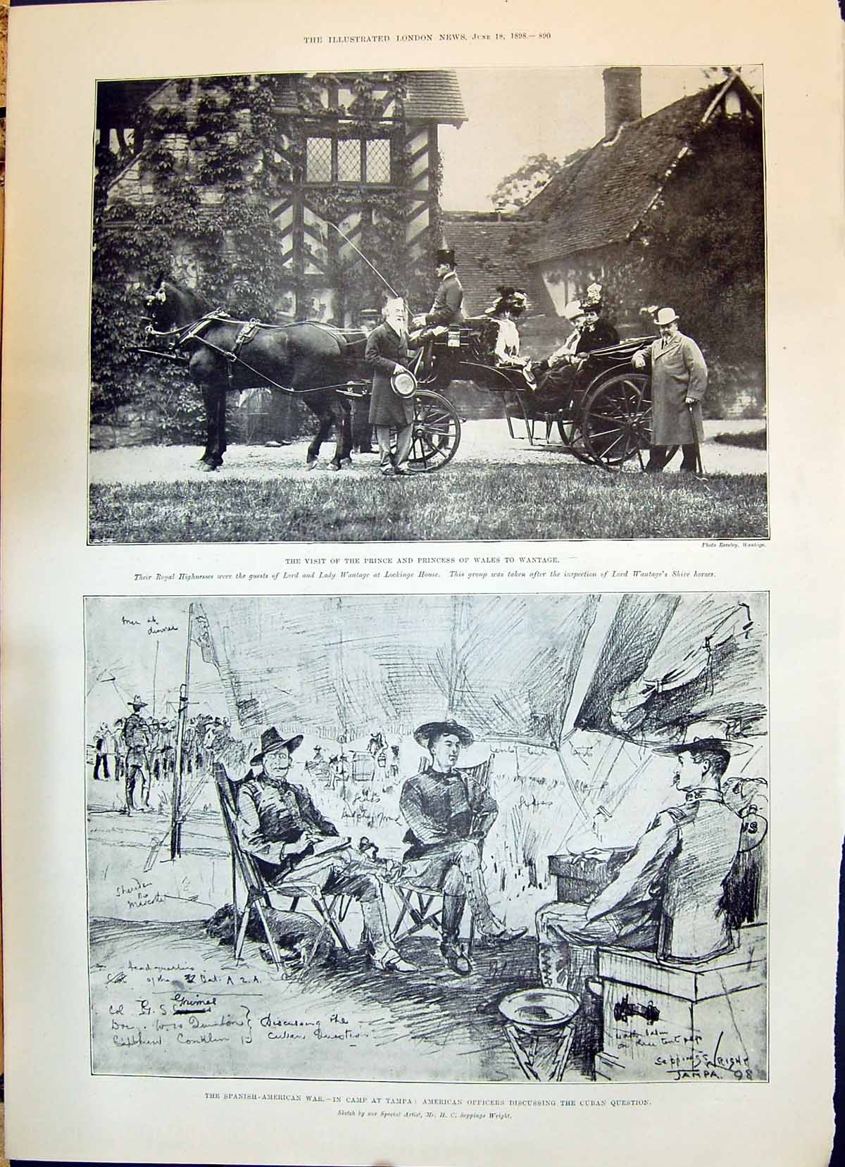 Old 1898 Prince Wales Wantage Spanish American War Camp Tampa Rick Ki Victorian