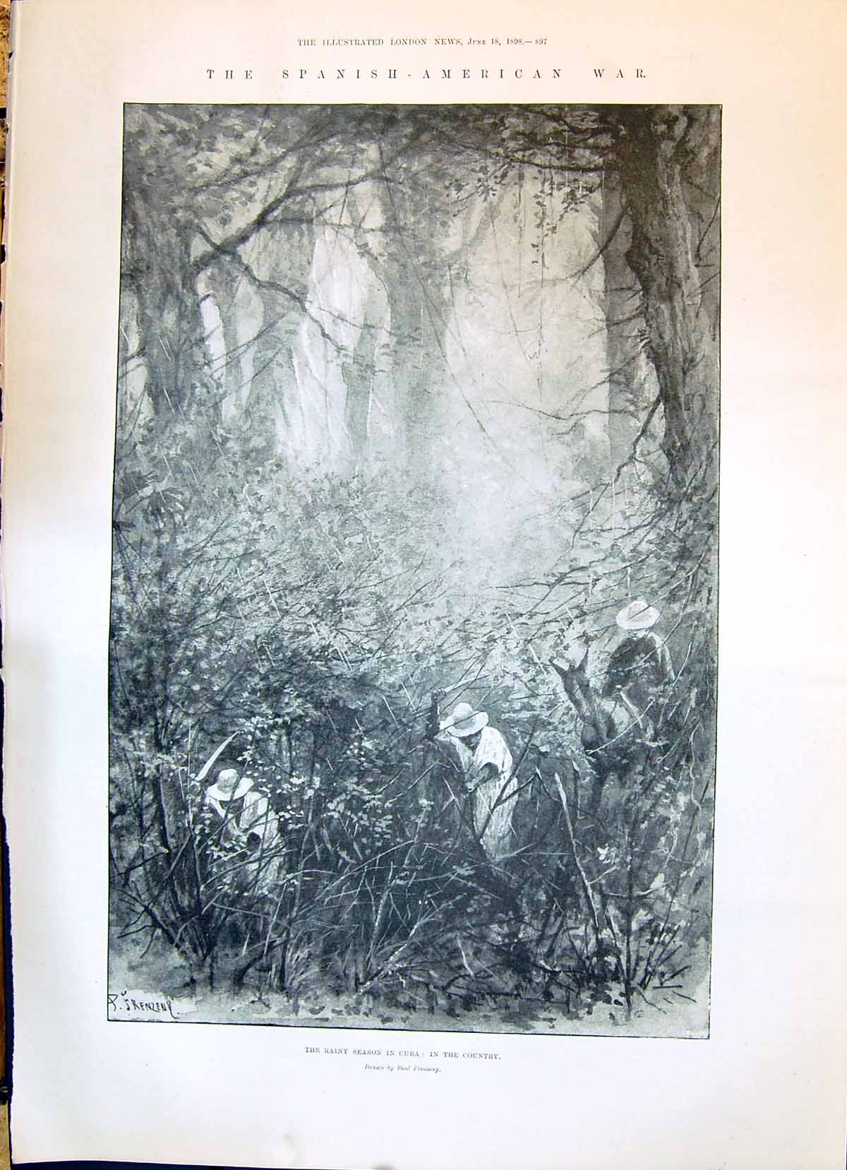 Old 1898 Spanish American War Rainy Season Cuba Elliot Scovell Fremon Victorian