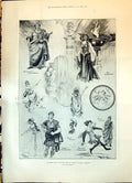 Old 1898 Greek Slave Musical Comedy Daly'S Theatre Children Parade Ga Victorian