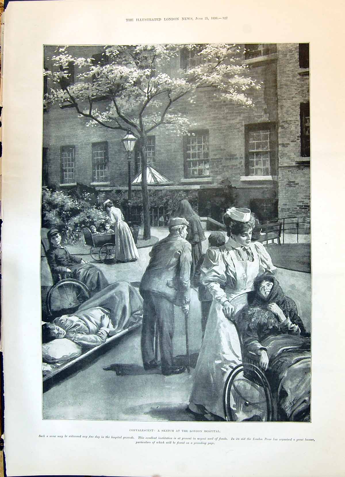 Old 1898 Convalescent London Hospital Launch Ship Albion Slip Blackwa Victorian