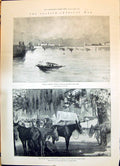 Old 1898 Spanish American War Manila Harbour Tampa Wagon Train Man Sn Victorian