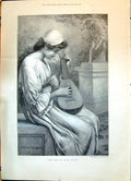 Old 1898 Lady Music Love Song Henry Ryland Spanish American War Manil Victorian